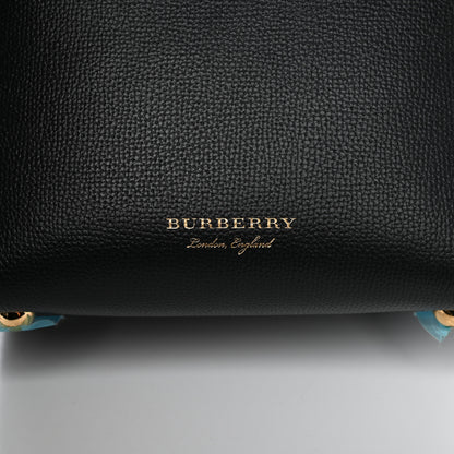 Burberry Derby Calfskin House Check Baby Banner Tote Black 7 of 11