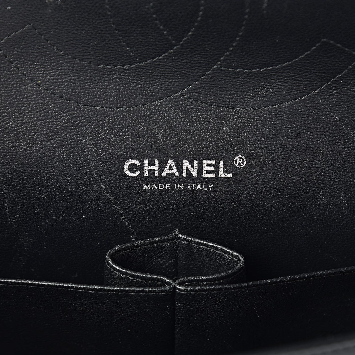 Patent Quilted Jumbo Double Flap Black