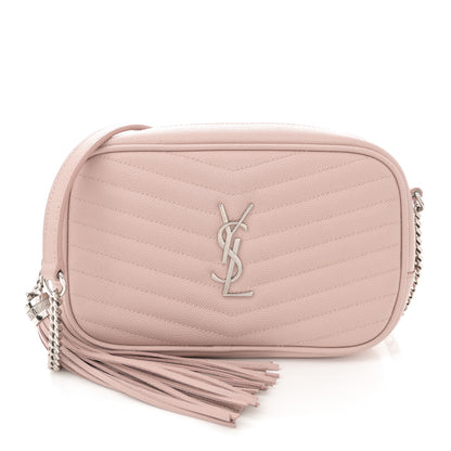 Saint Laurent Grain De Poudre Matelasse Monogram Mini Lou Camera Bag Marble Pink 1 of 10
