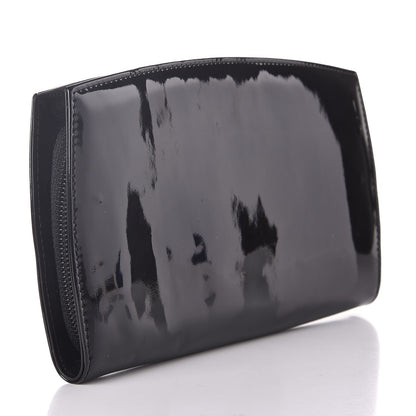 Chanel Patent Large CC Compact Zip Gusset Wallet Black 5 of 9
