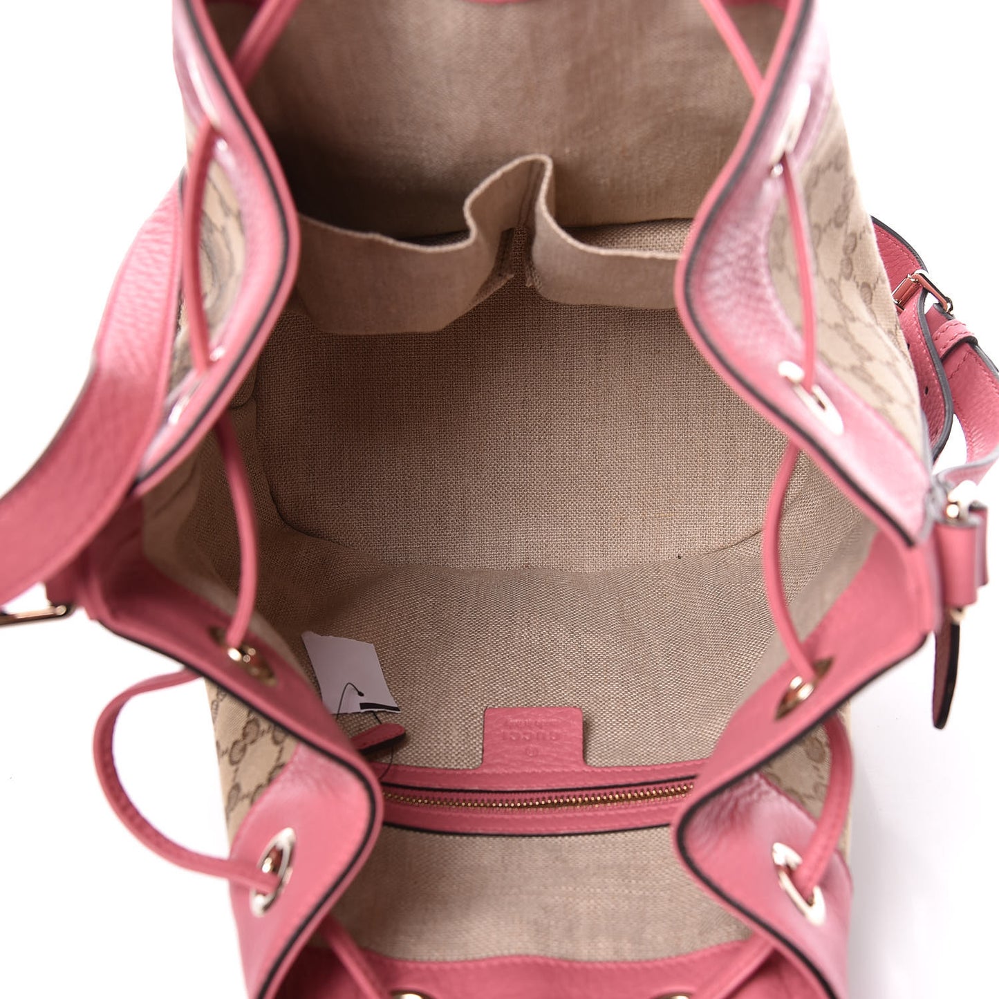 GG Monogram Calfskin Bucket Bag Pink