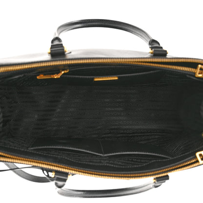 Prada Saffiano Medium Galleria Double Zip Tote Black 5 of 12