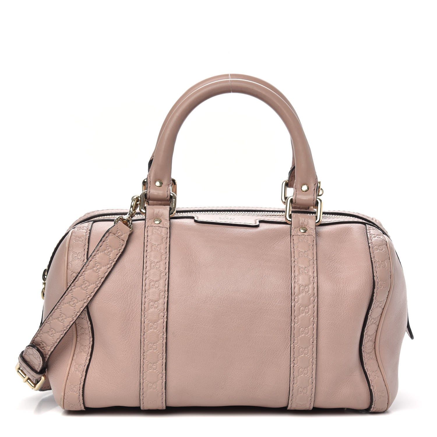 Gucci Calfskin Microguccissima Trim Medium Boston Pink 1 of 16