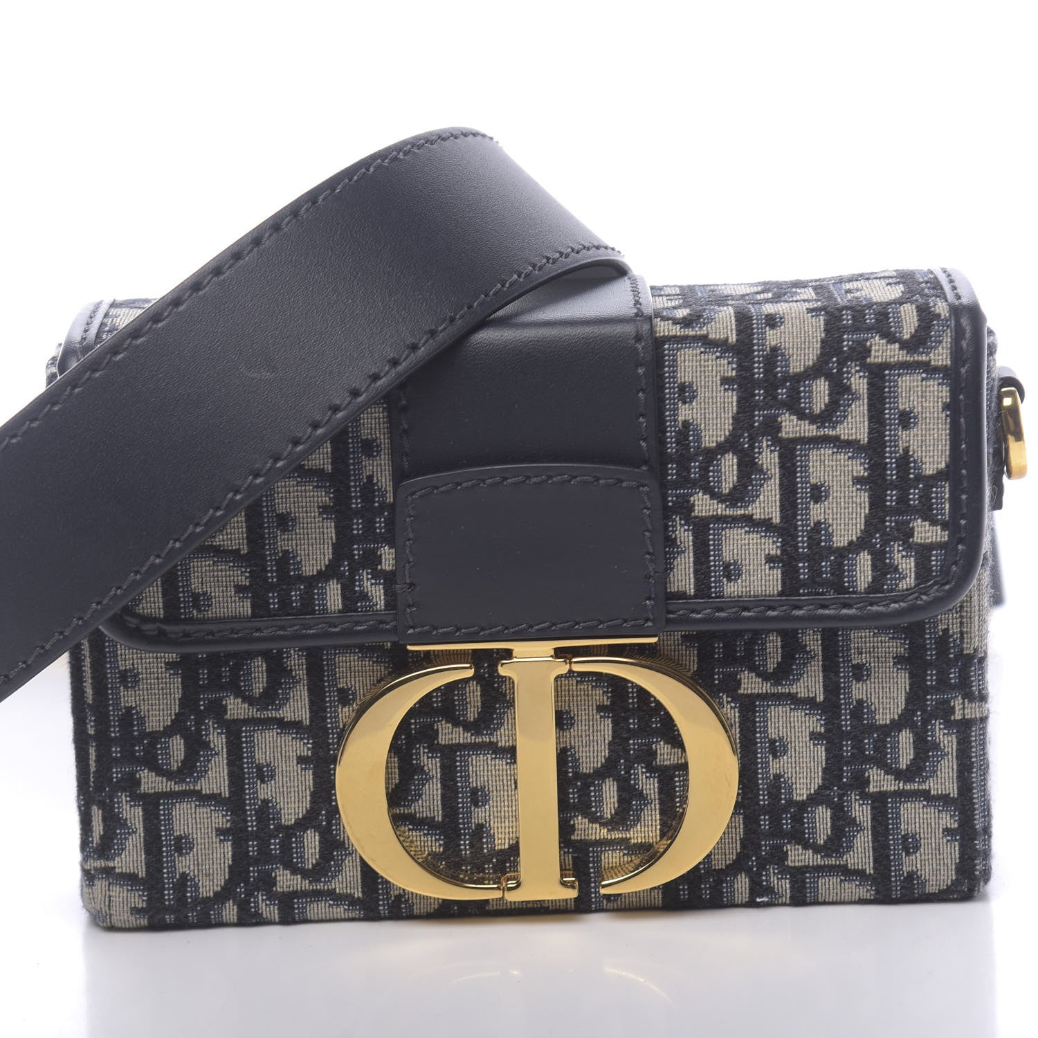 Christian Dior Oblique 30 Montaigne Box Bag Blue 9 of 10