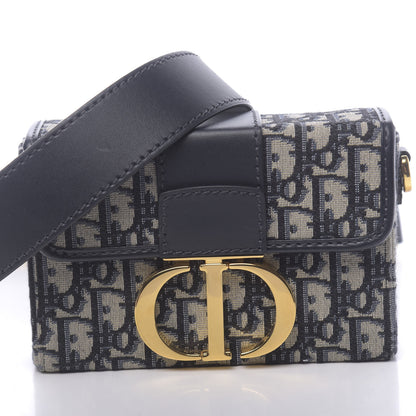 Christian Dior Oblique 30 Montaigne Box Bag Blue 9 of 10