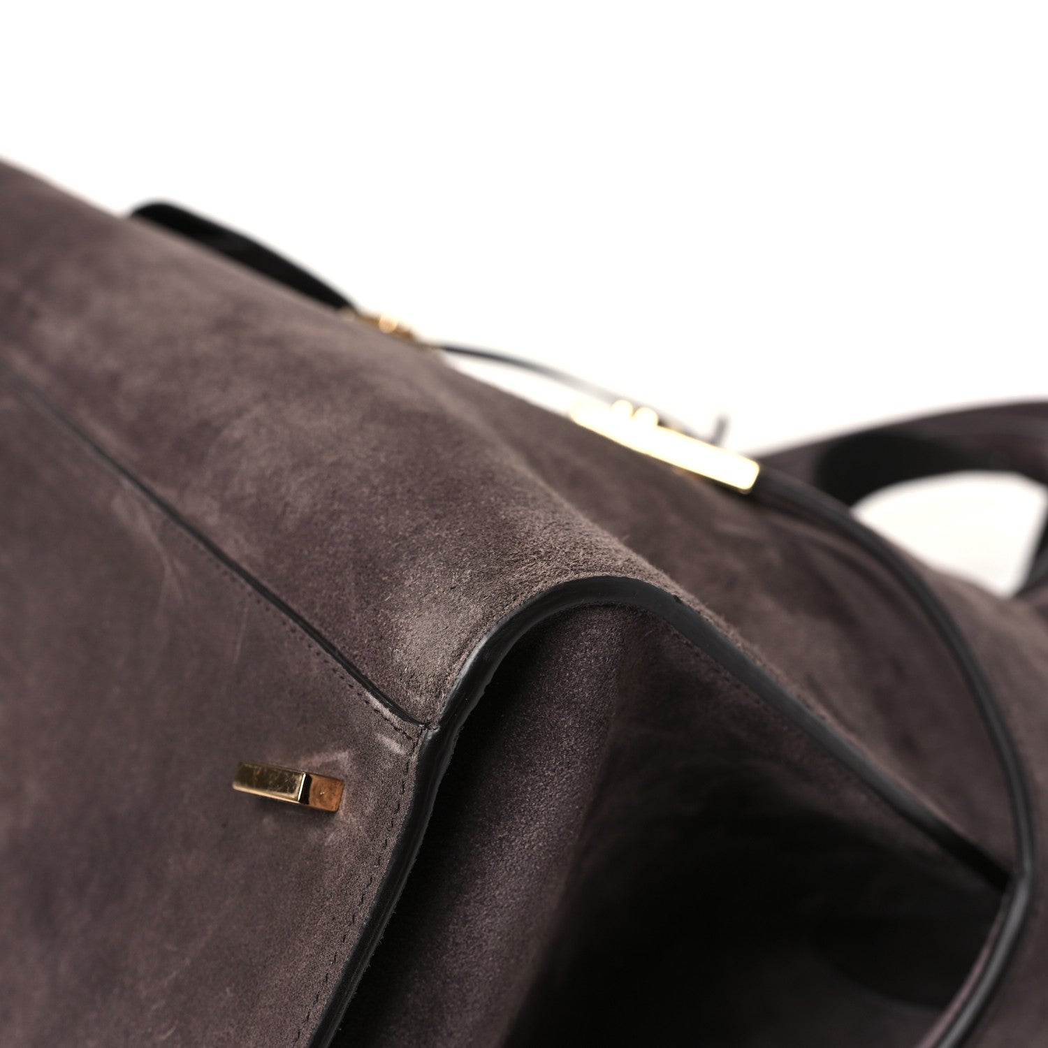 Salvatore Ferragamo Suede Large Hug Bag Concrete 10 of 12