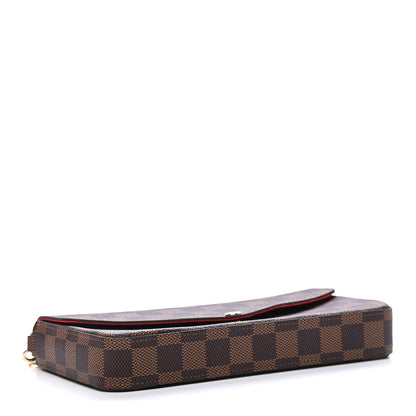 Louis Vuitton Damier Ebene Pochette Felicie Chain Wallet 4 of 9
