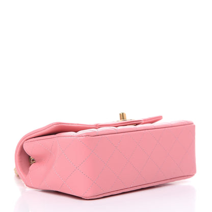 Chanel Lambskin Quilted Mini Rectangular Flap Pink 4 of 11