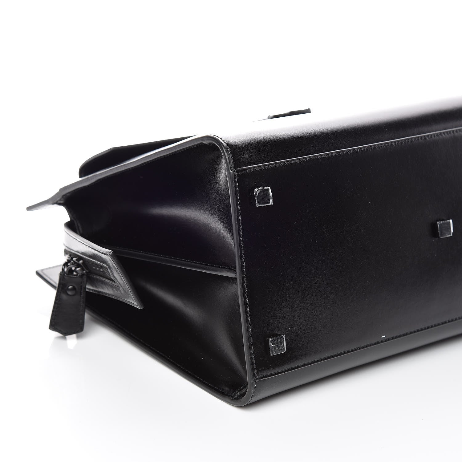 Saint Laurent Shiny Calfskin Medium Uptown Tote Black 5 of 10
