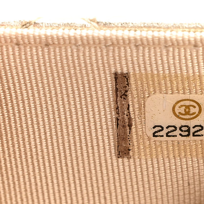 Chanel Metallic Lambskin Quilted Wallet On Chain WOC Gold 8 of 11