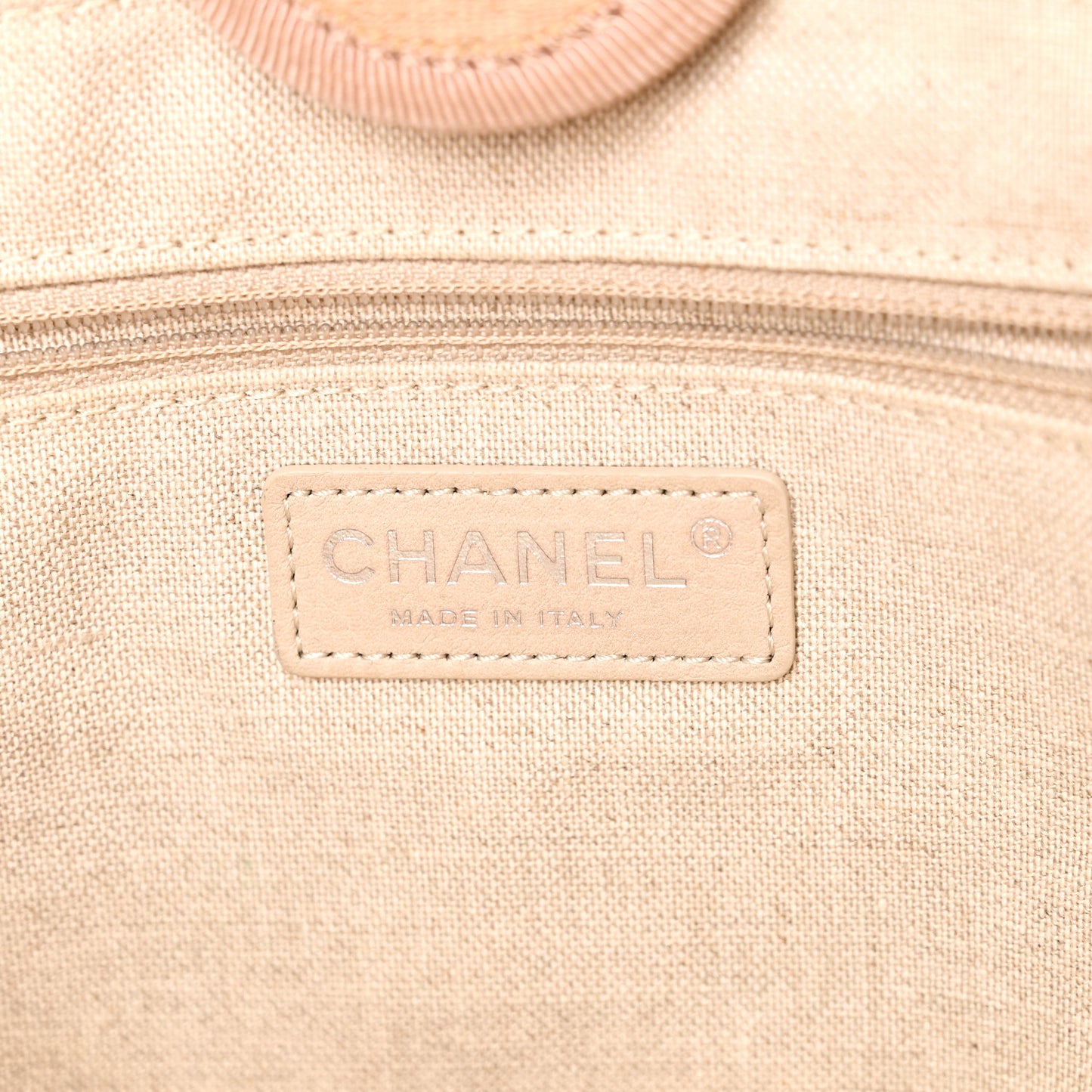 Mixed Fibers Small Deauville Tote Beige