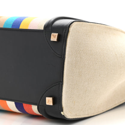 Celine Smooth Calfskin Striped Canvas Micro Luggage 13 of 15