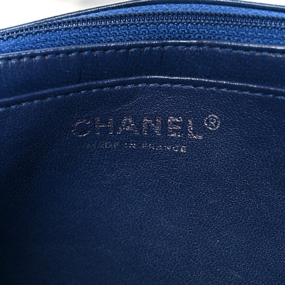 Chanel Lambskin Perforated Jumbo Double Flap Blue 6 of 11