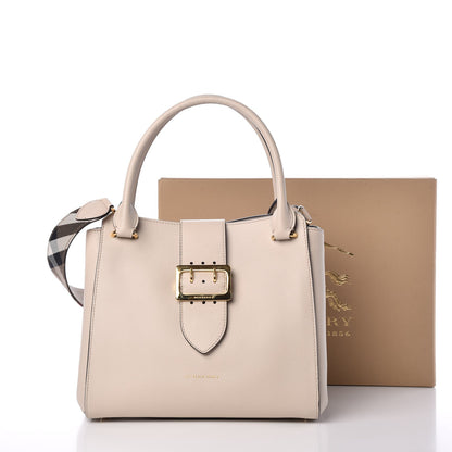 Burberry Soft Grain Calfskin Medium Buckle Tote Limestone 11 of 11