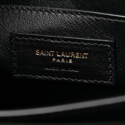 Saint Laurent Grain de Poudre Medium Classic Monogram Cassandra Top Handle Black 7 of 11
