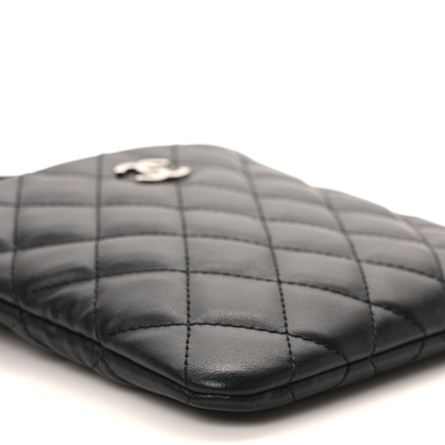 Lambskin Quilted Crossbody Bag Black