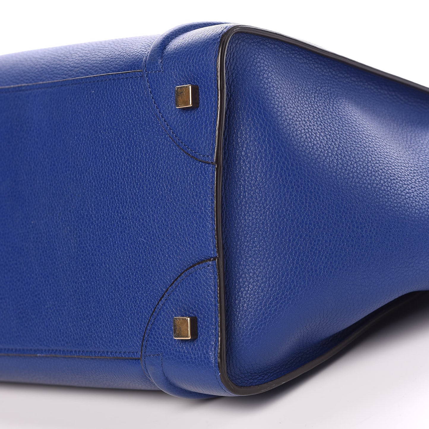 Drummed Calfskin Mini Luggage Indigo