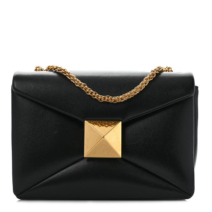 Valentino Garavani Nappa One Stud Chain Clutch Black 1 of 10