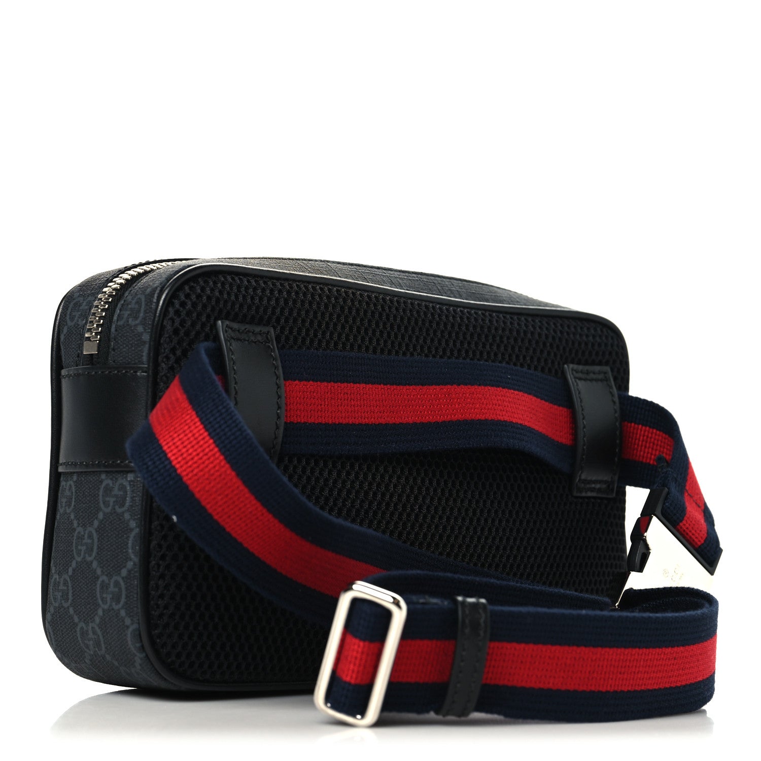 Gucci Soft GG Supreme Monogram Web Belt Bag Black Grey 3 of 10
