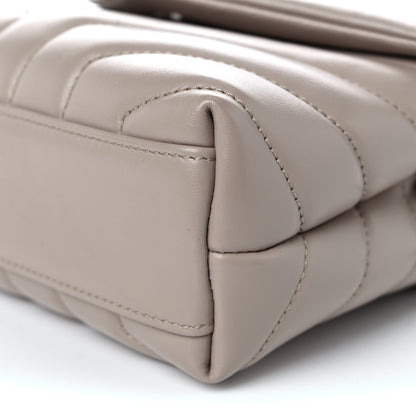 Saint Laurent Calfskin Y Quilted Monogram Toy Loulou Crossbody Bag Light Natural 10 of 11