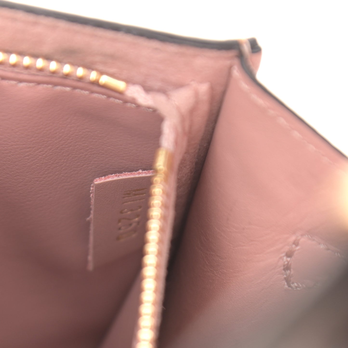 Damier Ebene Croisette Chain Wallet Magnolia