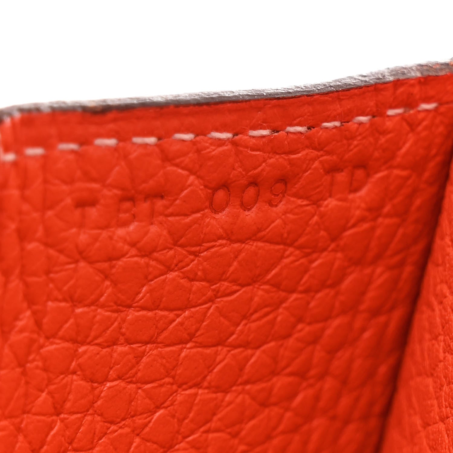 Hermes Taurillon Clemence Halzan 31 GM Orange 7 of 15