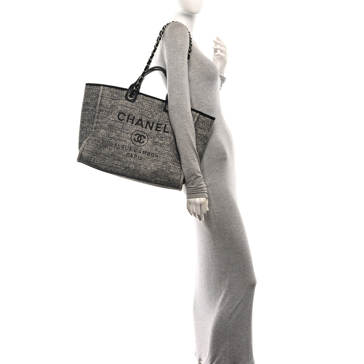 Canvas Medium Deauville Tote Charcoal