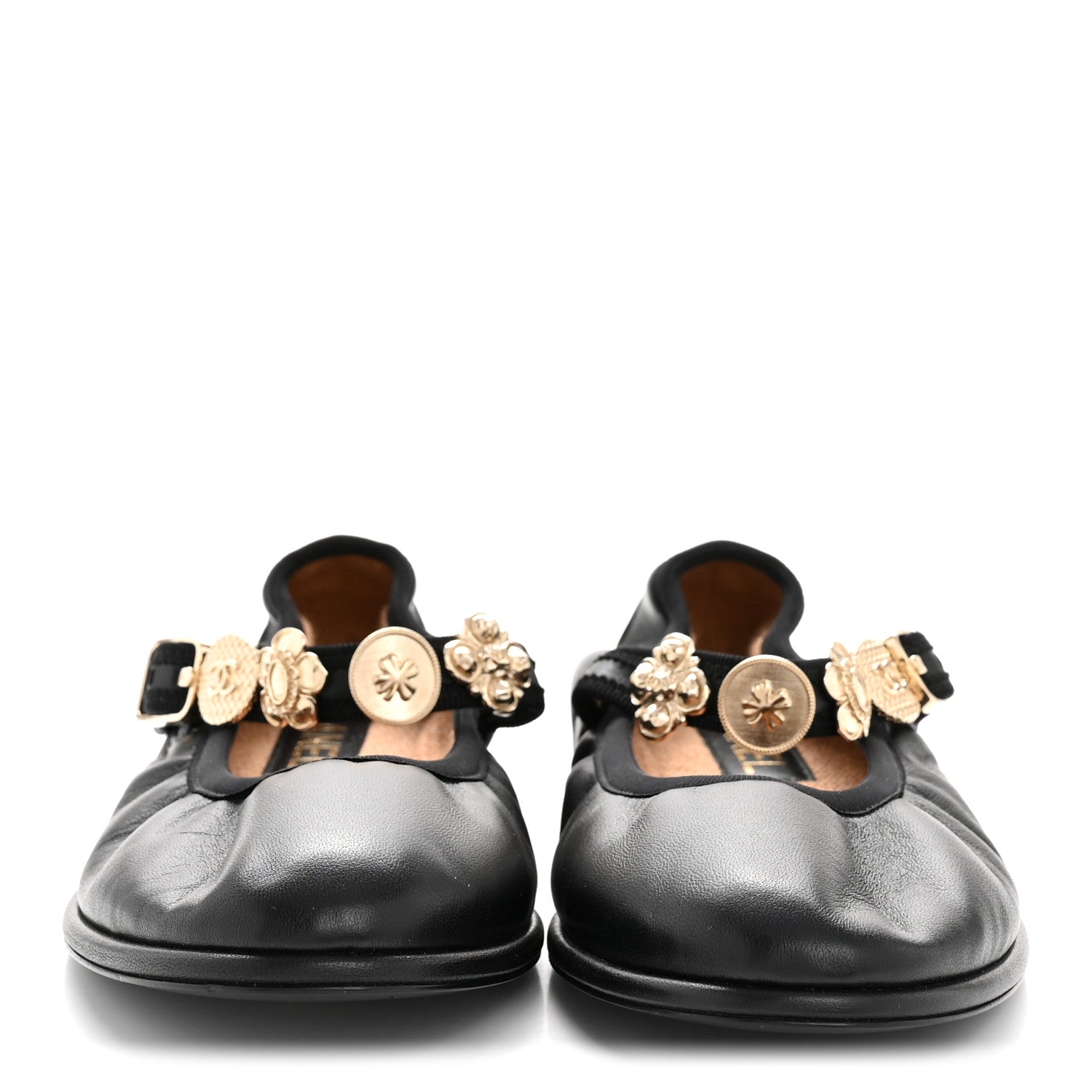 Chanel Lambskin Charm Mary Jane Flats 39 Black 3 of 11