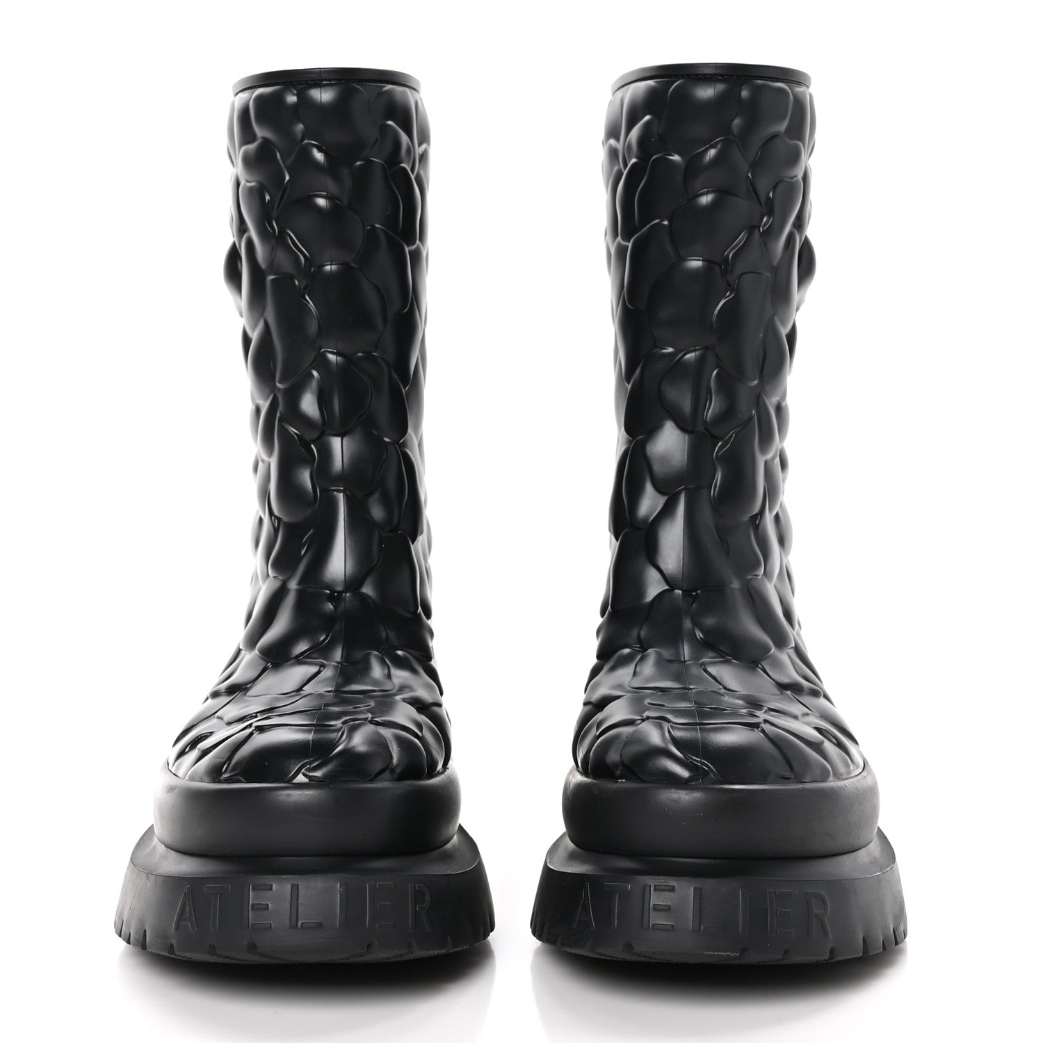 Valentino Garavani Rubber Atelier 03 Rose Edition 30/50mm Short Rainboots 37 Black 2 of 10
