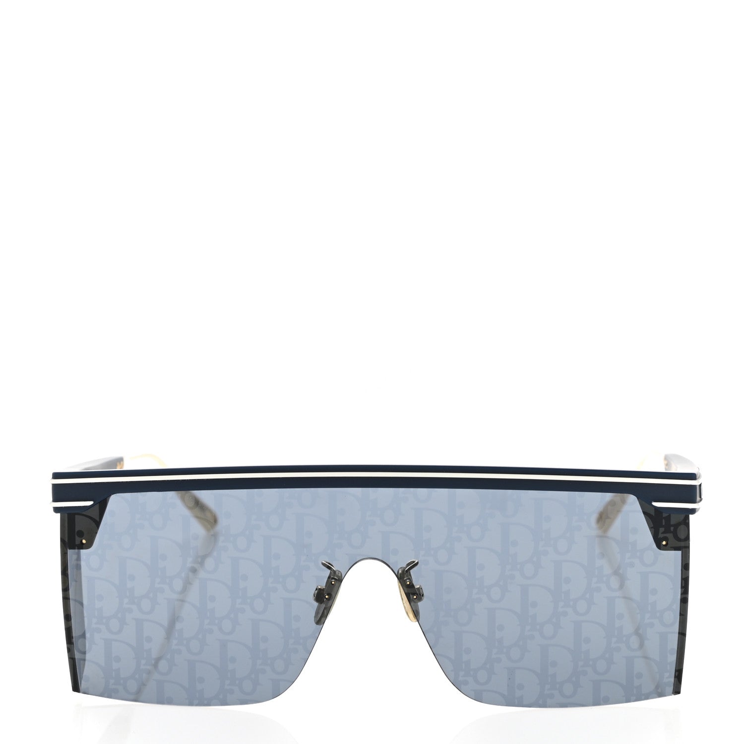Christian Dior Oblique Diorclub M1U Mask Sunglasses Blue 2 of 9