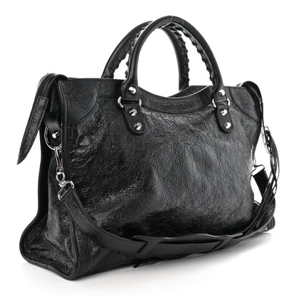 Balenciaga Agneau Classic Silver Hardware City Black 3 of 10