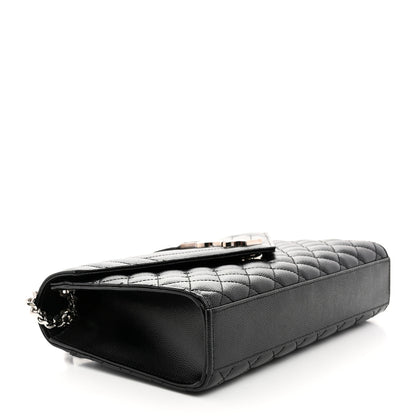 Saint Laurent Grain De Poudre Textured Mixed Matelasse Triquilt Medium Monogram Satchel Black 4 of 11