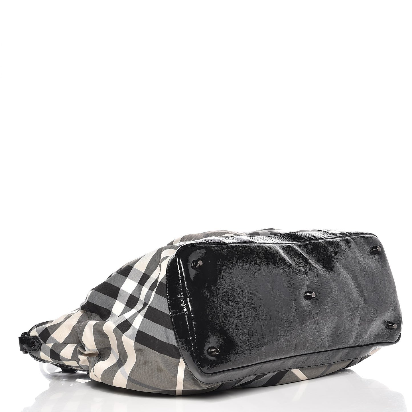 Nylon Beat Check Diaper Bag Black