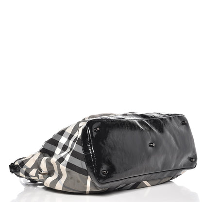 Burberry Nylon Beat Check Diaper Bag Black 4 of 10