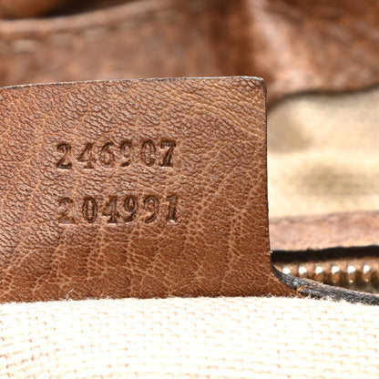 Gucci Guccissima Old Libeccio Medium New Jackie Hobo Old Naturale 7 of 11