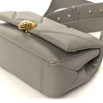Bulgari Calfskin Matelasse Mini Serpenti Cabochon Crossbody Bag Grey 11 of 11