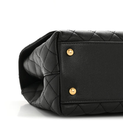 Chanel Caviar Quilted Small Coco Chain Handle Flap Black 9 of 13