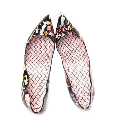 Christian Louboutin Patent Bored Lin Resille Hot Chick 100 Pumps 40.5 Black Multicolor 2 of 8