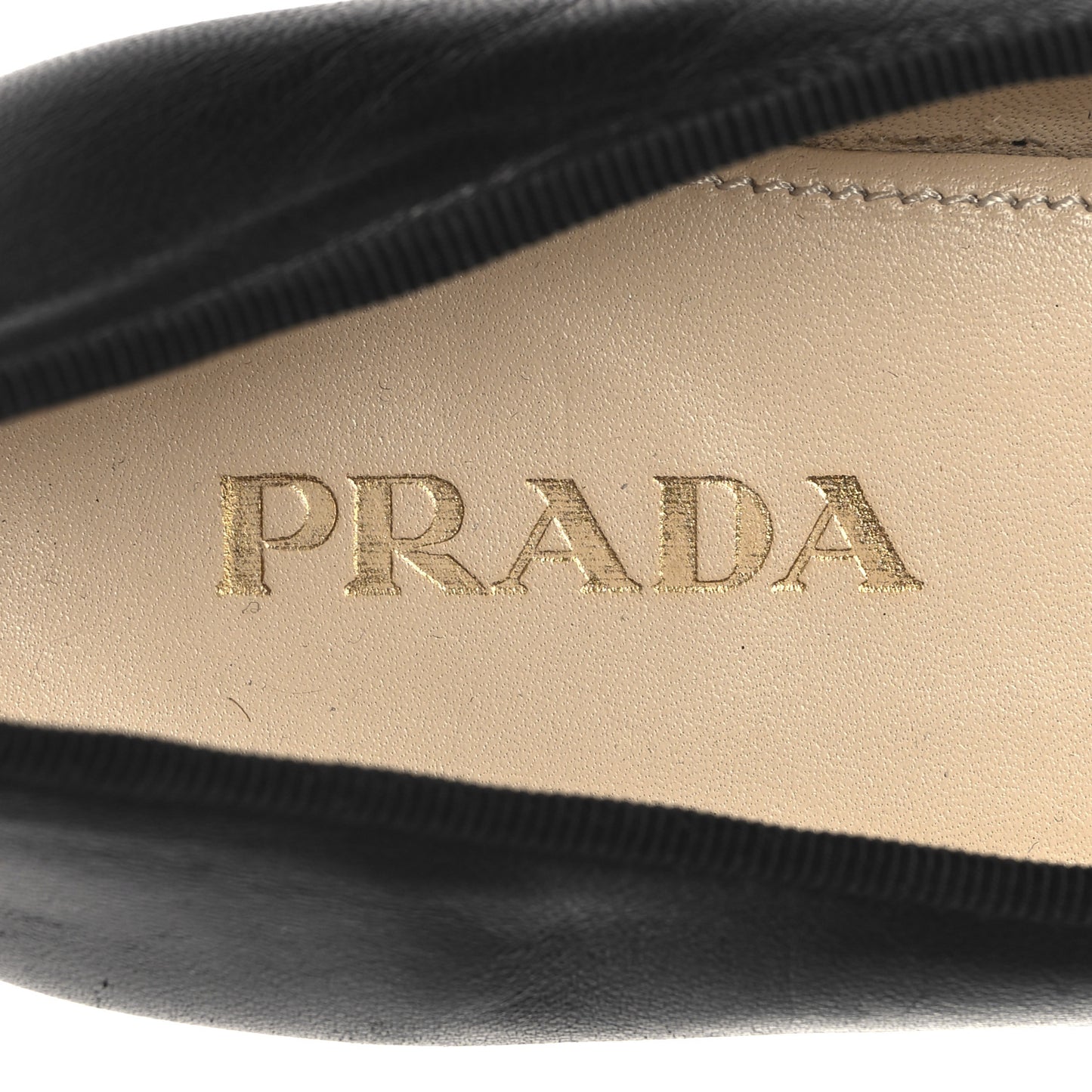 Nappa Vernice Cap Toe Logo Bow Ballerina Flats 37.5 Black