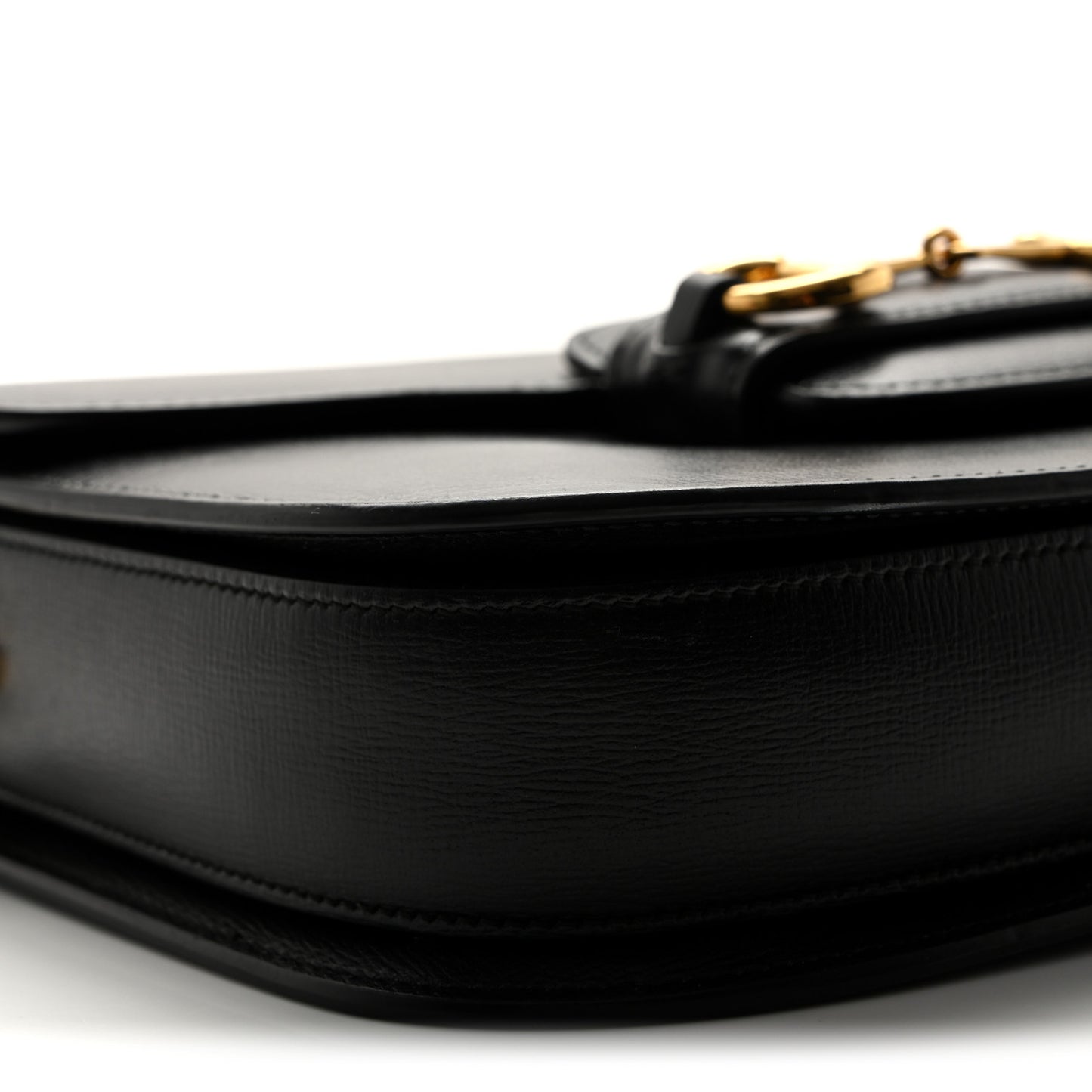 Azalea Calfskin Horsebit 1955 Shoulder Bag Black