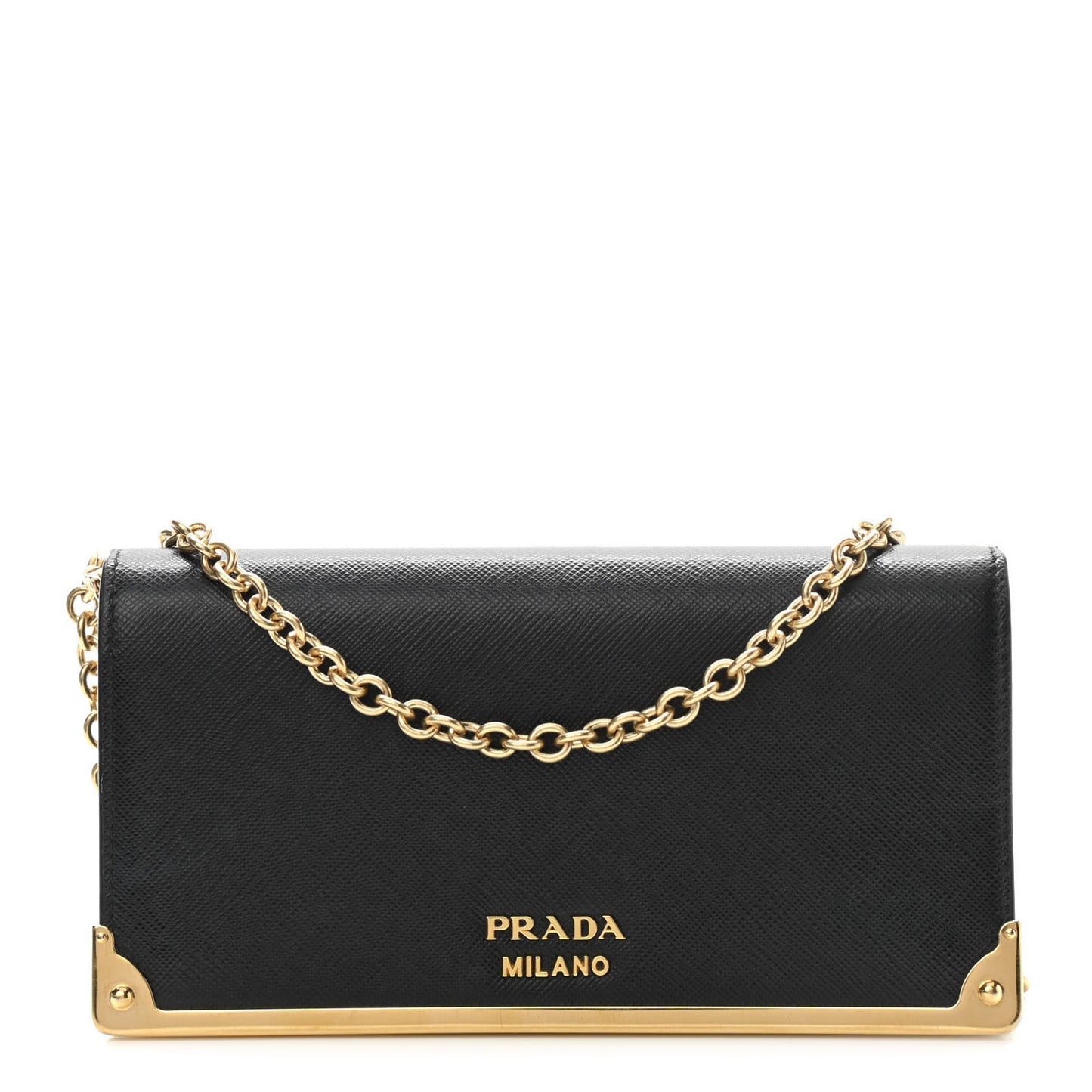 Saffiano Mini Cahier Crossbody Bag Black