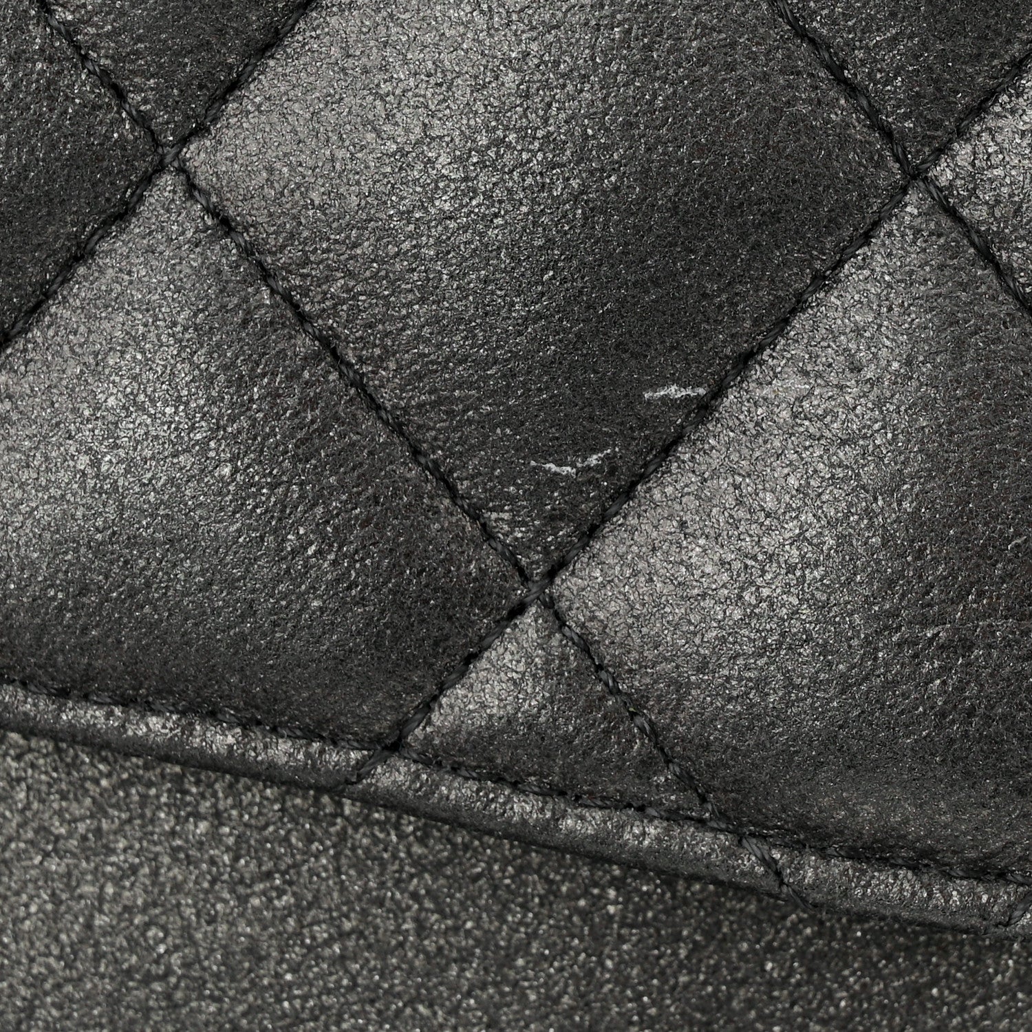 Chanel Metallic Lambskin Quilted Medium Double Flap Pewter 12 of 12