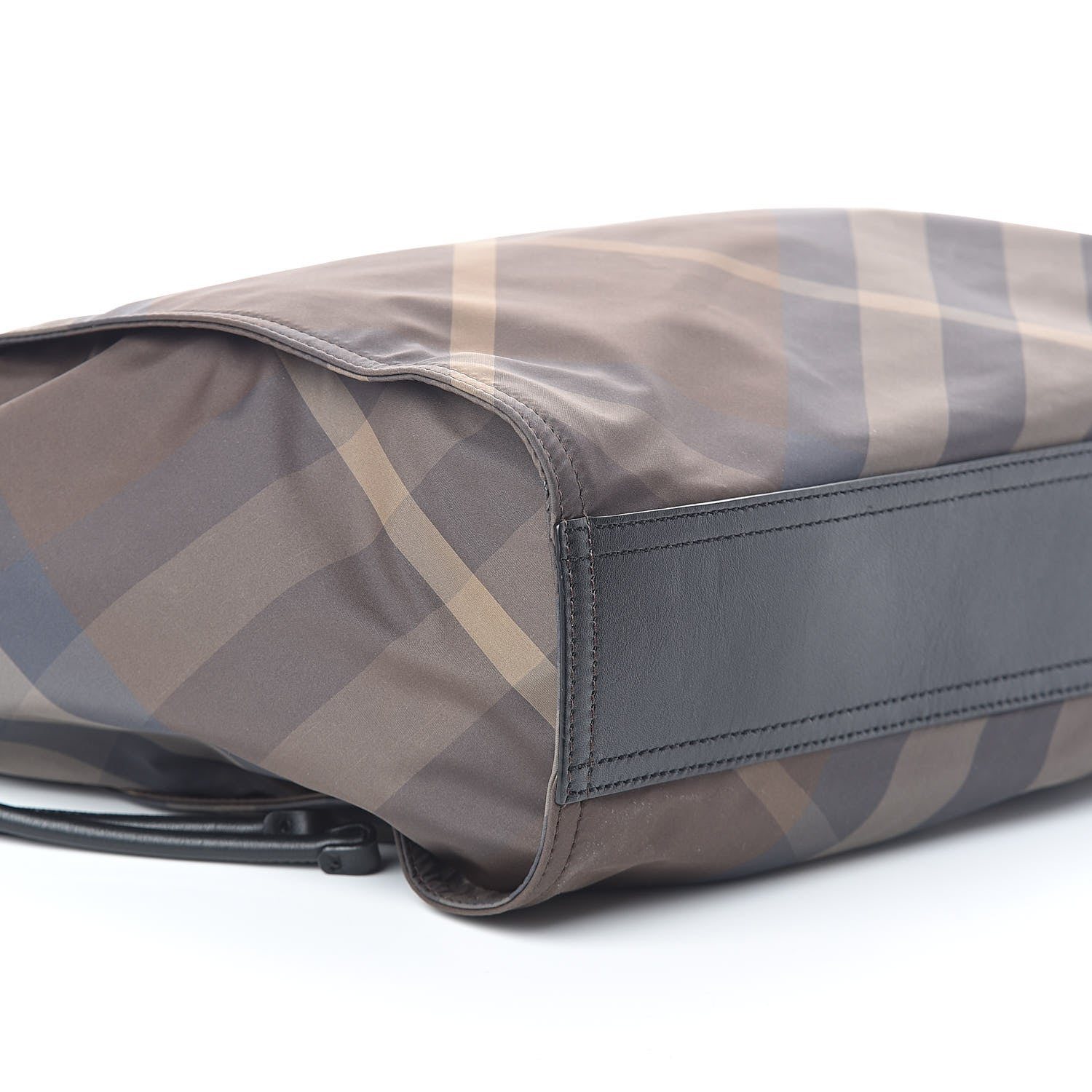 Burberry Nylon Check Small Buckleigh Packable Tote Birch Grey 8 of 9