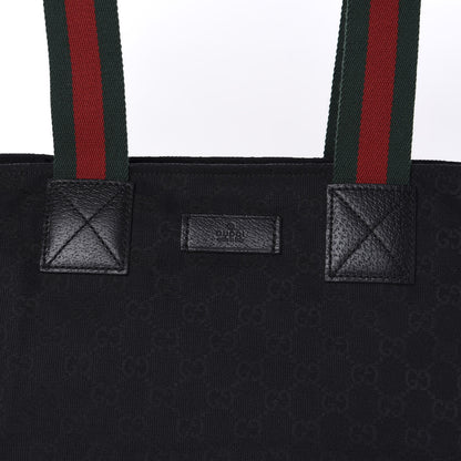 Gucci GG Monogram Medium Web Handle Bucket Tote Black 10 of 10