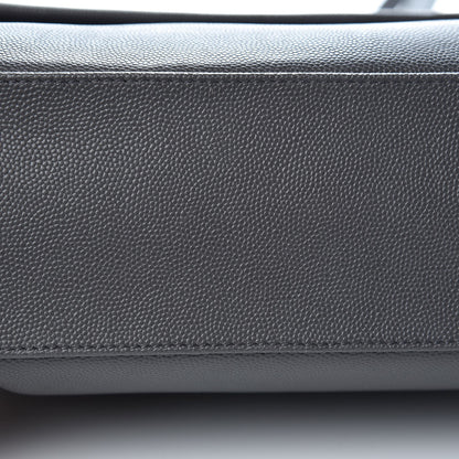 Saint Laurent Grain De Poudre Medium West Hollywood Monogram Fold-Over Grey 10 of 11