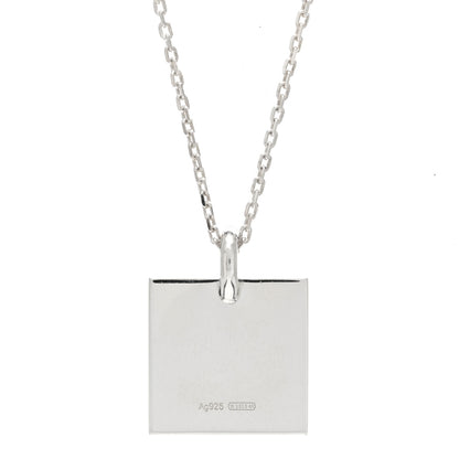 Gucci Sterling Silver Trademark Logo Square Pendant Necklace 3 of 3