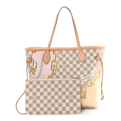 Louis Vuitton Damier Azur Nautical Neverfull MM 3 of 10