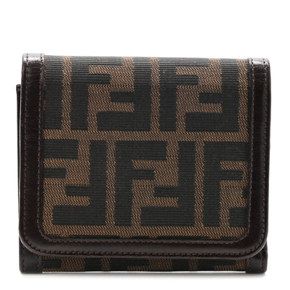 Fendi Zucca Compact Wallet Tobacco 1 of 9