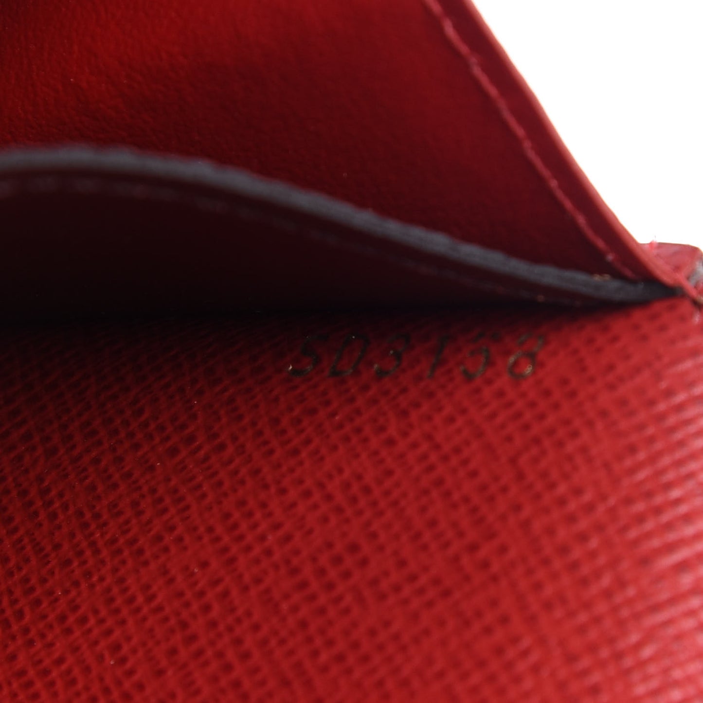 Damier Ebene Emilie Wallet Red