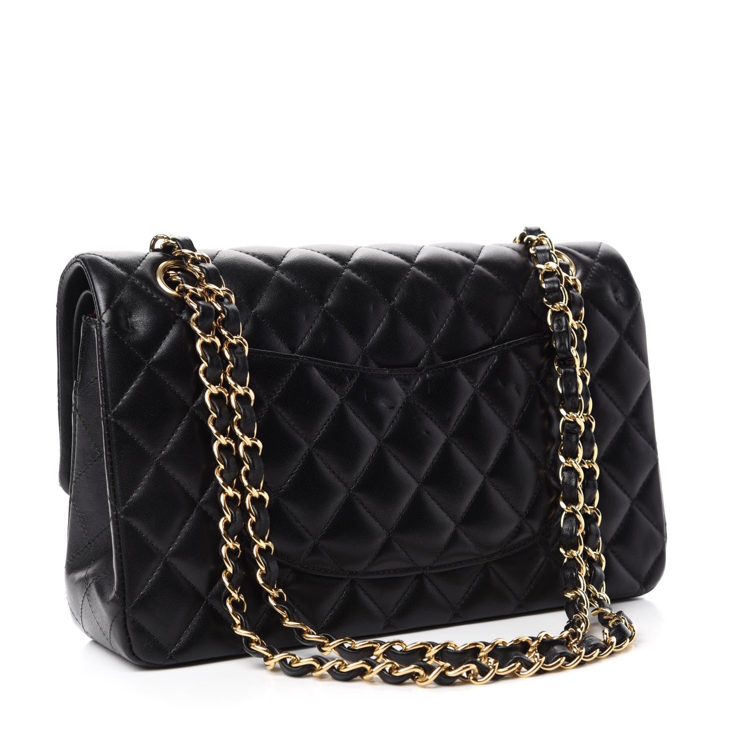 Chanel Lambskin Quilted Medium Double Flap Black 3 of 14